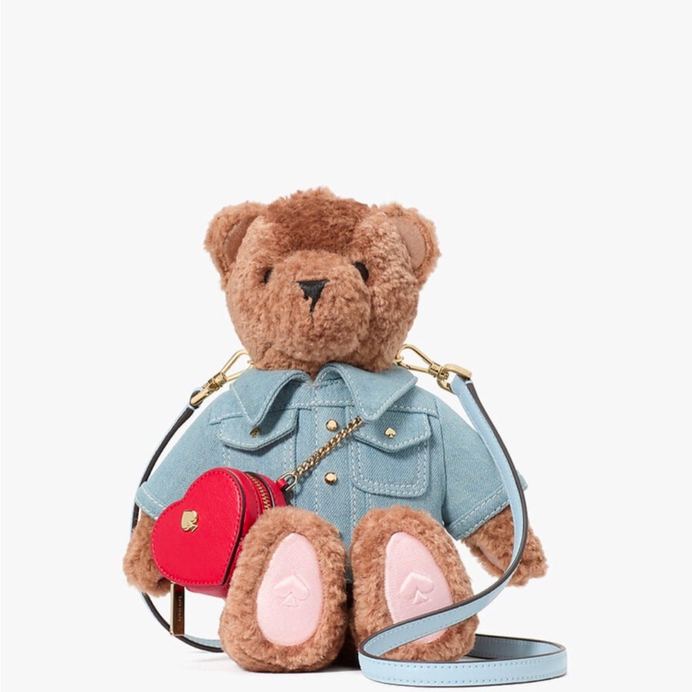 NWOT Kate Spade Denim Katey Bear Crossbody
